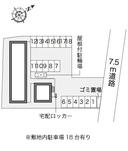 ★手数料０円★古河市東牛谷　月極駐車場（LP）